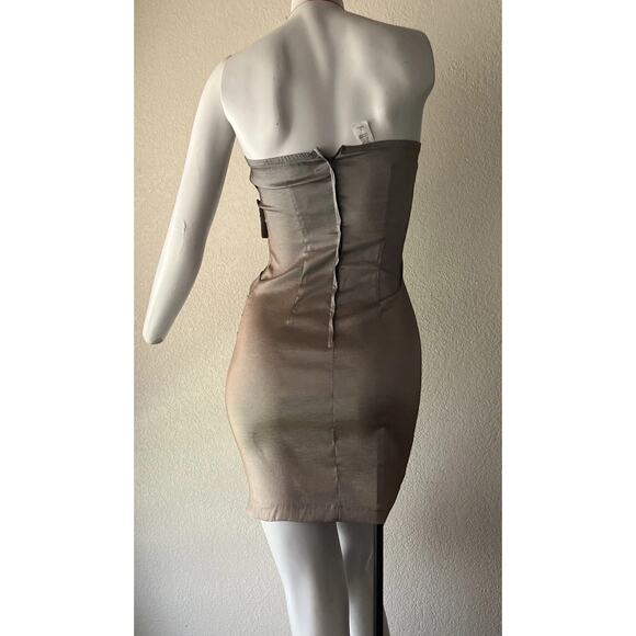 Y2K 2000s Formal Dress Small XS Strapless Mini Ruched Short Fairy Prom HOCO - Picture 12 of 16